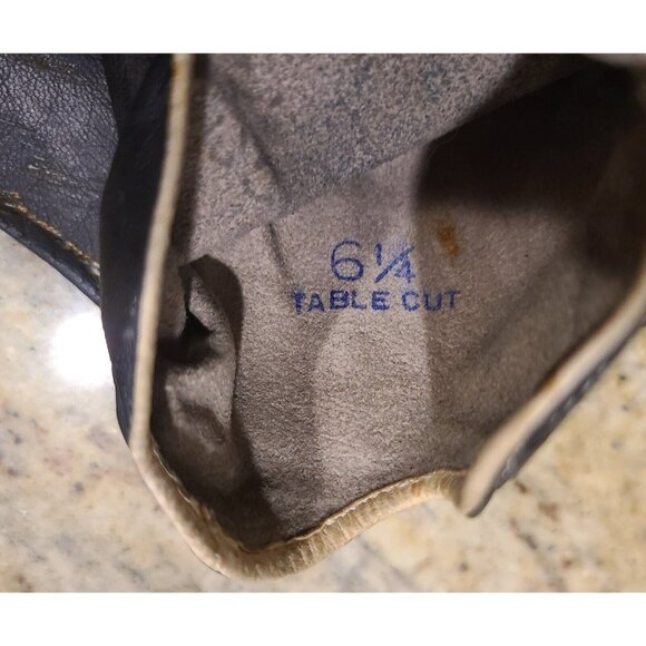 Vintage Women's Size S Blue Leather Gloves Horror Costume Thrashed Zombie War - Picture 10 of 11